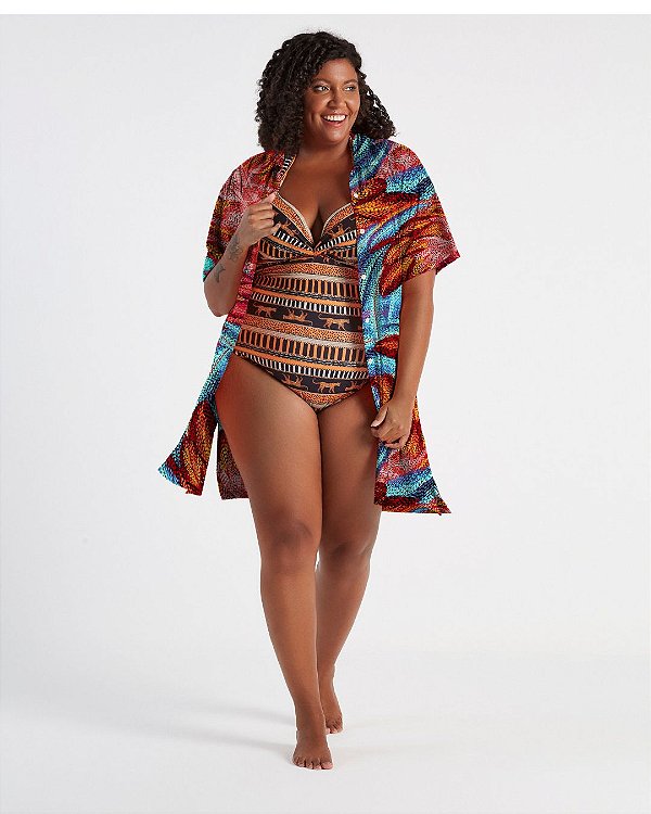 Chemise Praia Plus Estampado