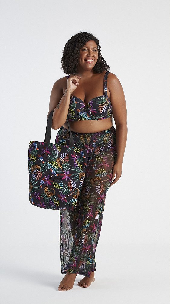 Top Praia Bojo Francidos laterais Plus Size