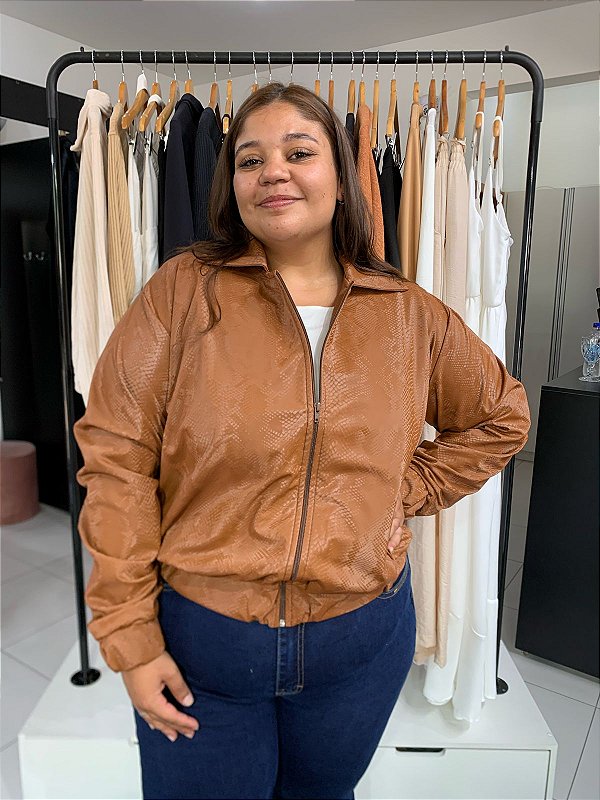 Jaqueta Croco Plus size