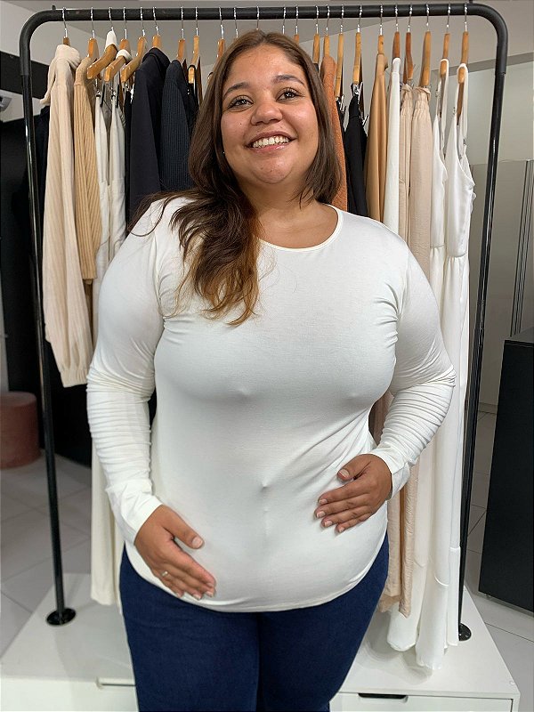 Blusa Basica de Viscose Plus Size