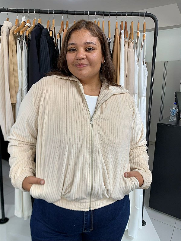 Jaqueta Teddy Plus size