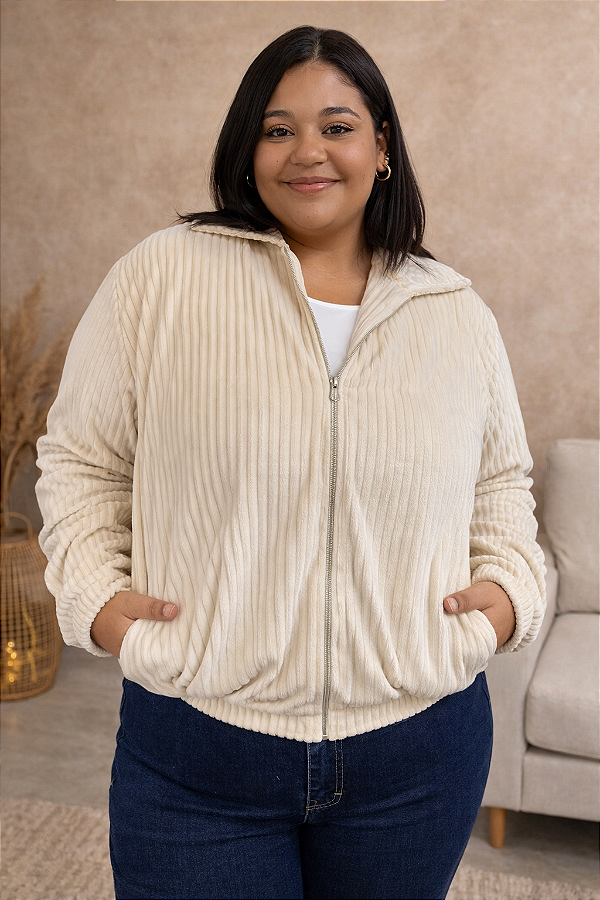 Jaqueta Teddy Plus size