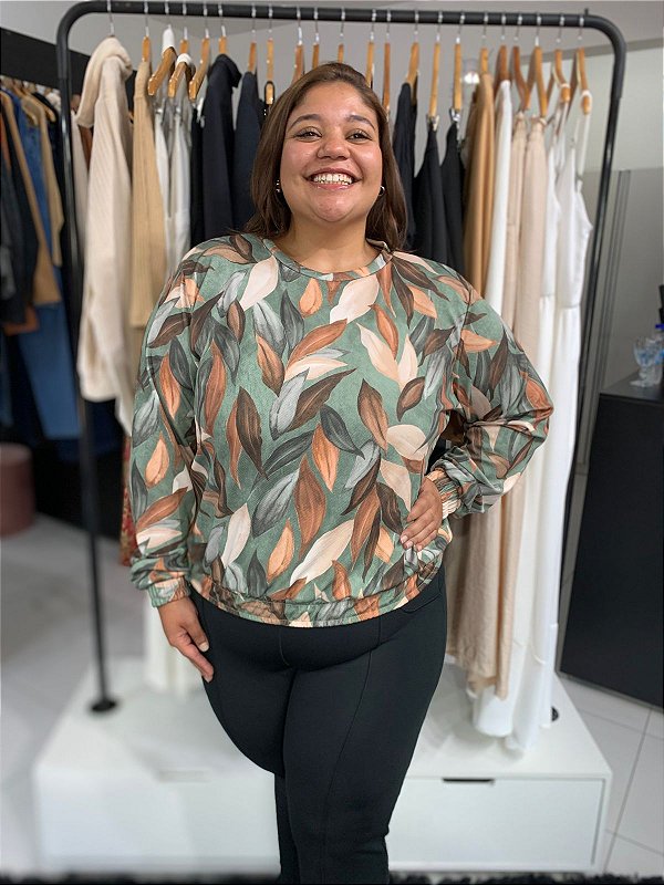 Blusa Com Elastico Plus Size
