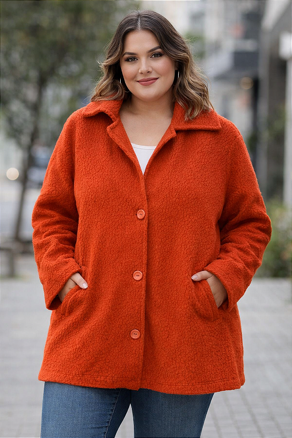 Casaco Pelucia Plus Size