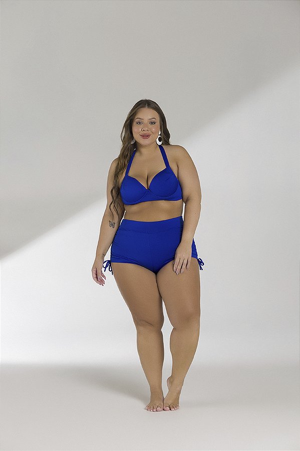 Calcinha Praia Short Laterais Regulaveis Plus Size