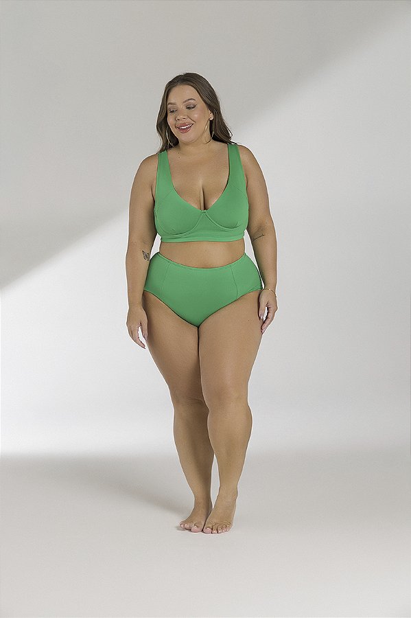 Top Praia Alcas Duplas Embutidas e Bojo Removível Plus Size