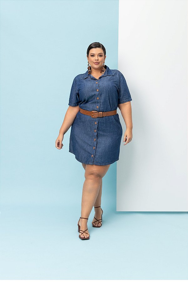 Chemise Denim Plus Size