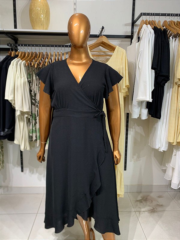Vestido Violeta Preto Plus Size