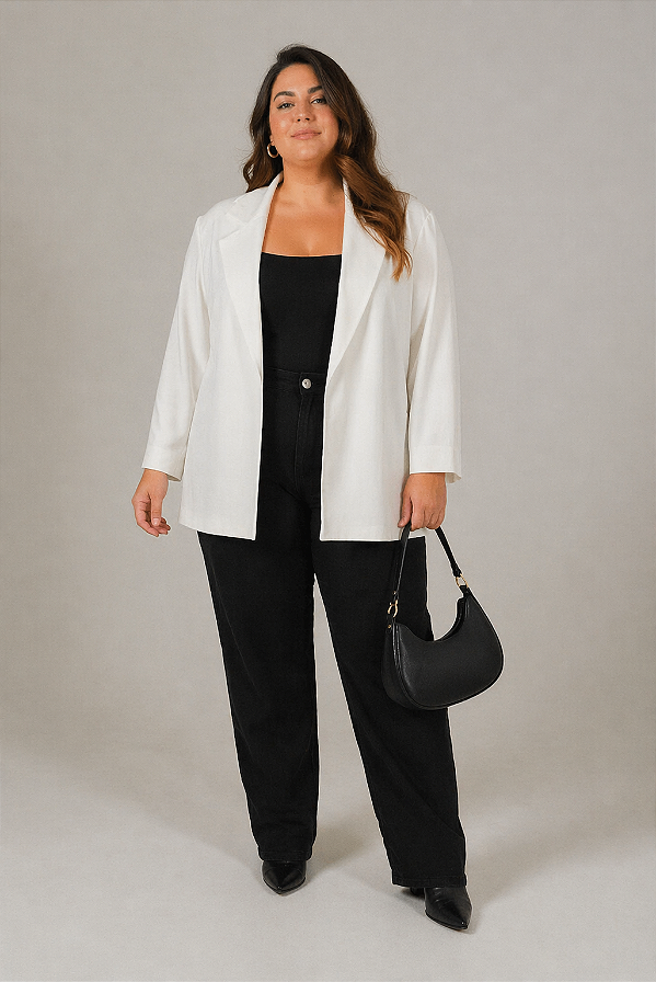 Blazer A Fio Plus Size