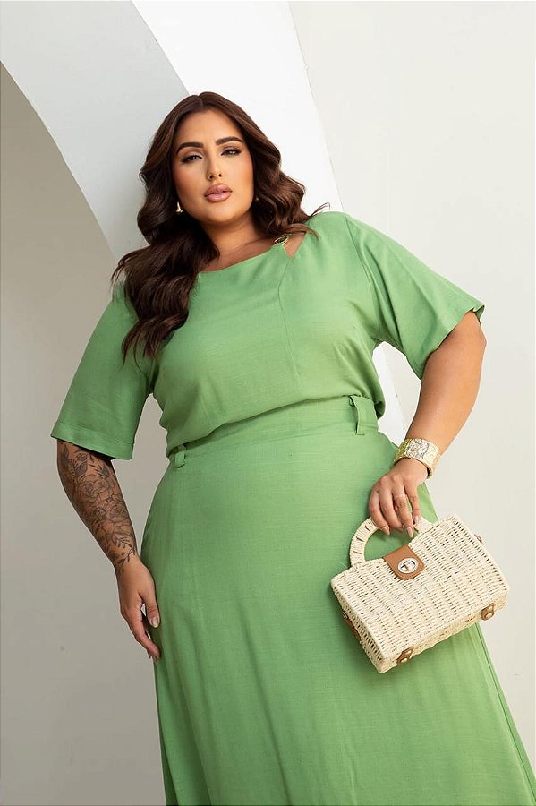 Blusa Detalhe Argola Busto Plus Size