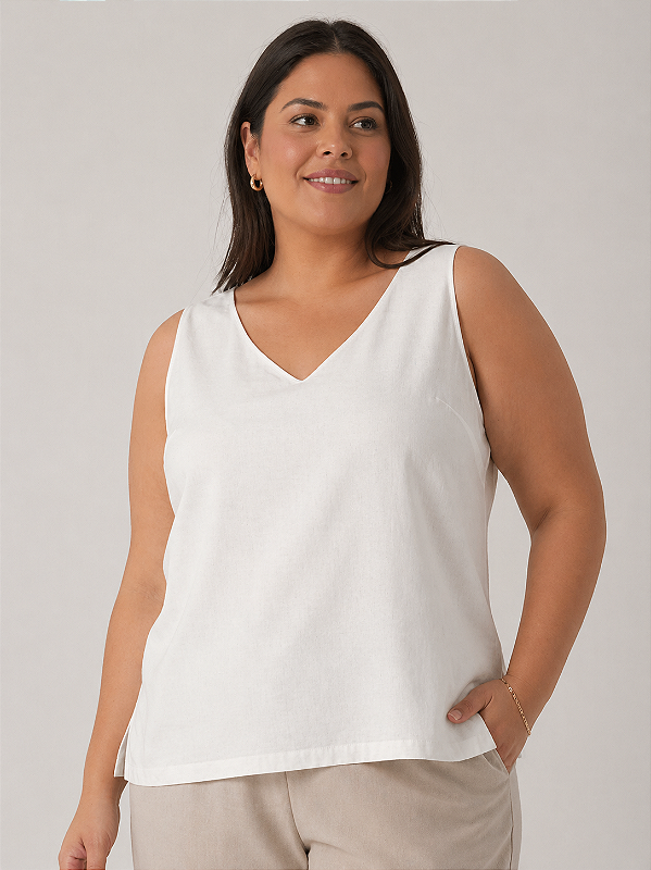 Regata Alca Larga Lisa Plus Size
