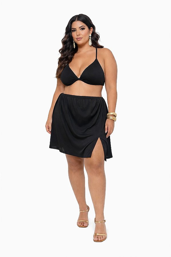 Saia Calcinha Praia Plus Size
