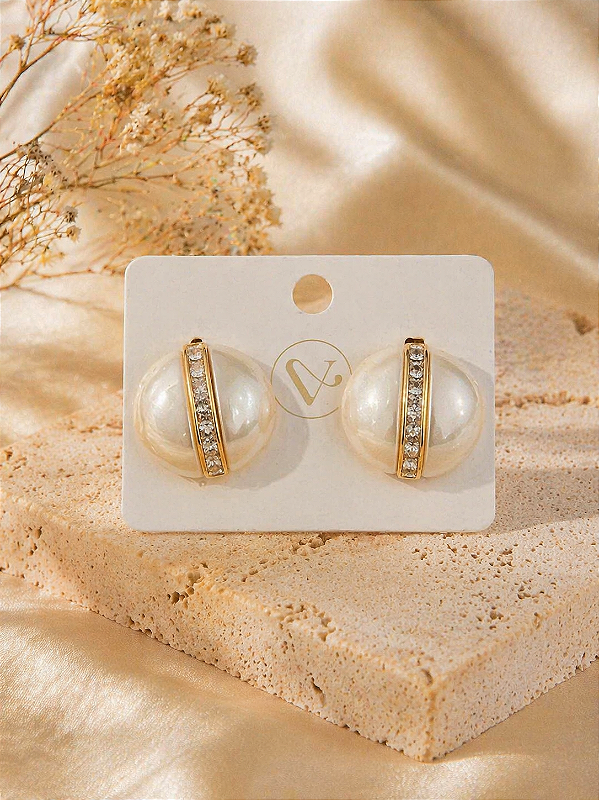 Brinco Metal Pérola