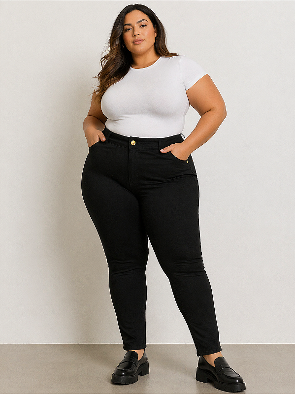Calça Jeans Skinny Preta
