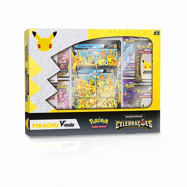 Cartas Pokémon Box Coleção Especial Celebrações - Pikachu V União