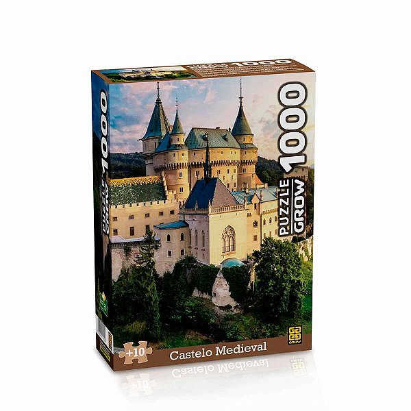 Quebra-cabeça cartonado - Castelo Medieval 1000 peças - Grow