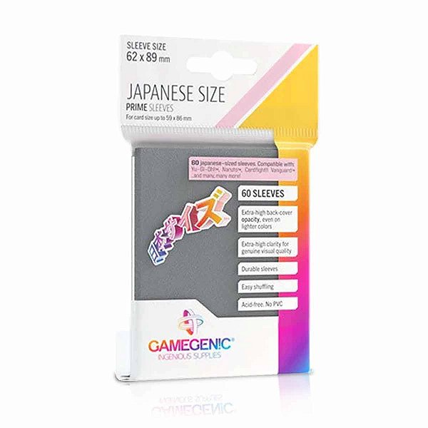 Gamegenic Prime Japanese Sized Sleeves Dark Gray