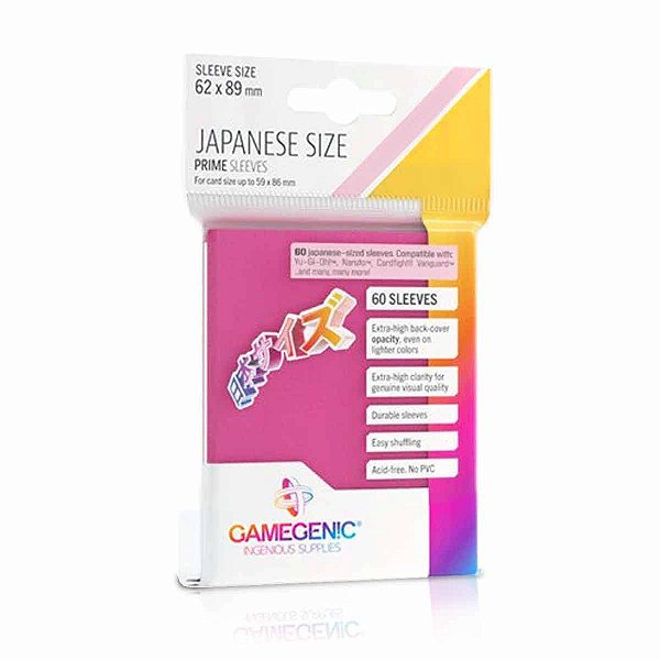 Gamegenic Prime Japanese Sized Sleeves Pink