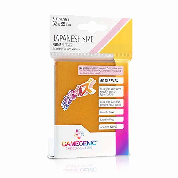 Gamegenic Prime Japanese Sized Sleeves Orange