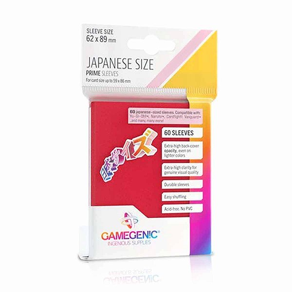 Gamegenic Prime Japanese SizedSleeves Red
