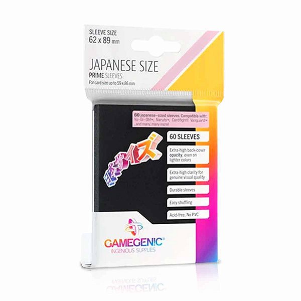 Gamegenic Prime Japanese Sized Sleeves Black