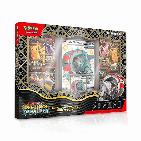 Box Pokémon Destinos de Paldea - Trilho Férreo ex Brilhante