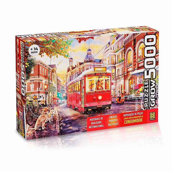 Quebra-cabeças cartonado Puzzle 5000 peças Passeio de Bonde - GROW