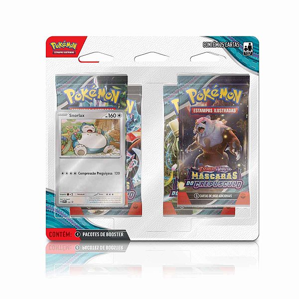 Pokémon 5v5 - Blister Quadruplo - MASCARAS DE CREPÚSCULO - snorlax