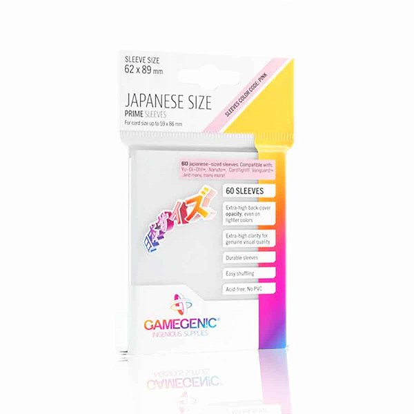 Sleeve Yugioh Gamegenic Prime Japanese Sized Sleeves White