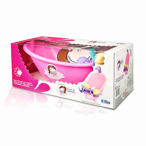 Banheira Banho De Espuma Pitica Para Boneca Tilin Brinquedos