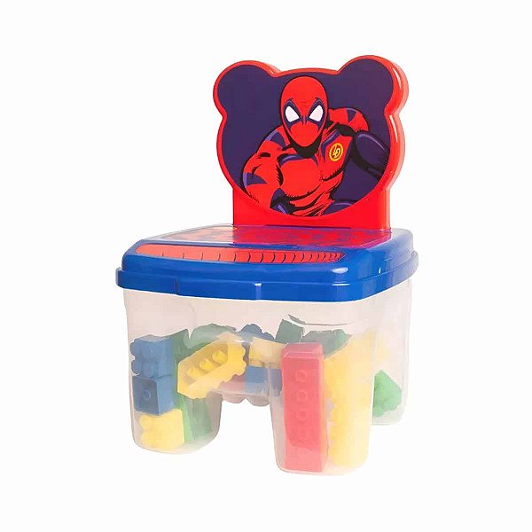 Cadeira Kids Com Blocos De Montar - SPIDER  24PC