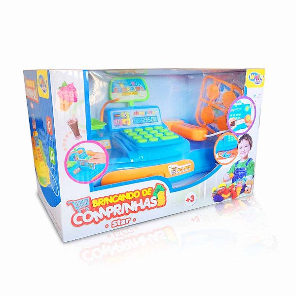 Brinquedo caixa registradora com luz e som star - Wellmix