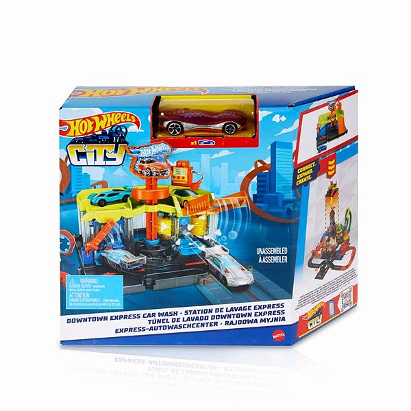 Hot Wheels Pista City Downtown Lava Rapido Cor Coral Mattel