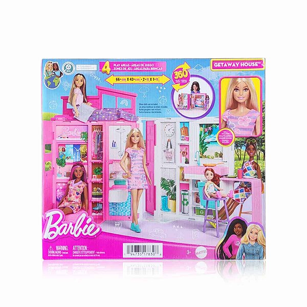 Boneca Barbie Casa Estate Glam Com Áreas Mattel