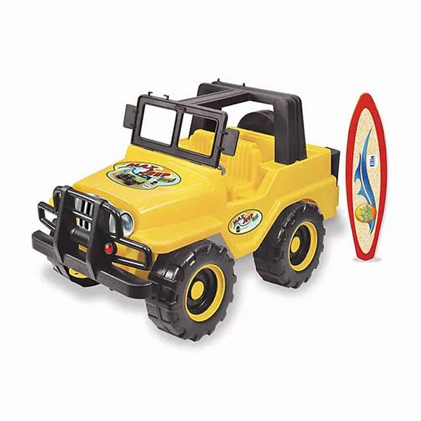 Brinquedo Infantil Carrinho Jeep Com Prancha De Surf