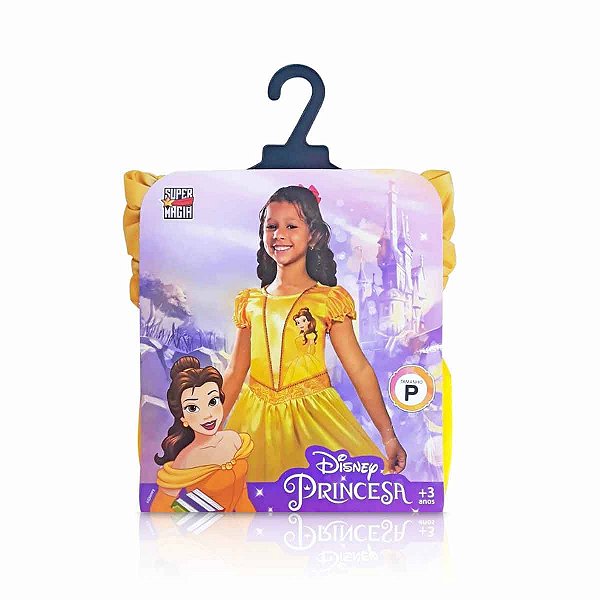 Fantasia Princesa Bela Básica - Tamanho P
