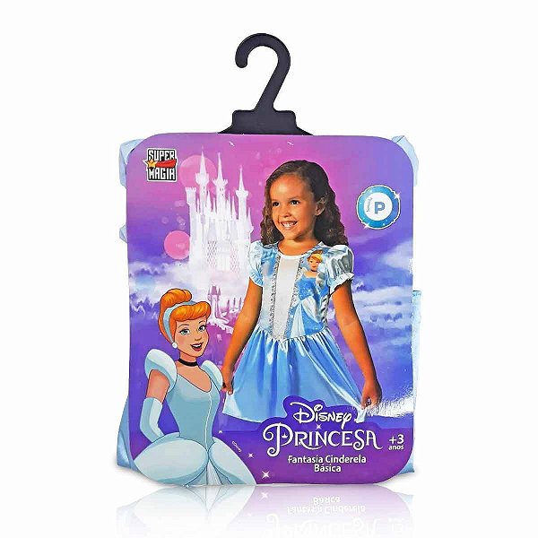 Fantasia Cinderela Básica - Tamanho P