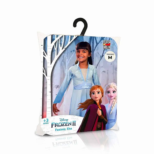 Fantasia Elsa (Frozen) Clássica - Tamanho M