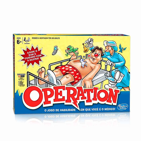Jogo de tabuleiro Operando Clássico - 1 ou mais jogadores