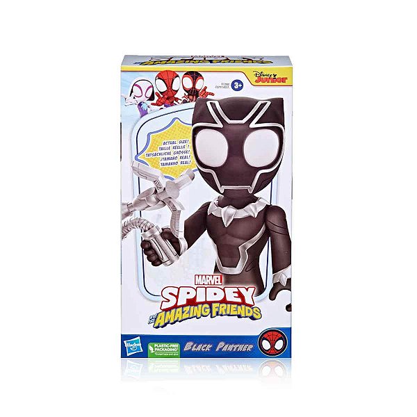 Marvel Figura Gigante Boneco Pantera Negra Spidey, Preto