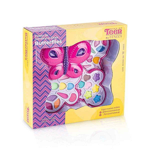 Paleta de sombras e gloss teen butterflies - Fenzza SKV12011170