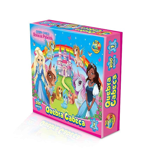 Quebra Cabeça Infantil Princesa Castelo 200 Peças