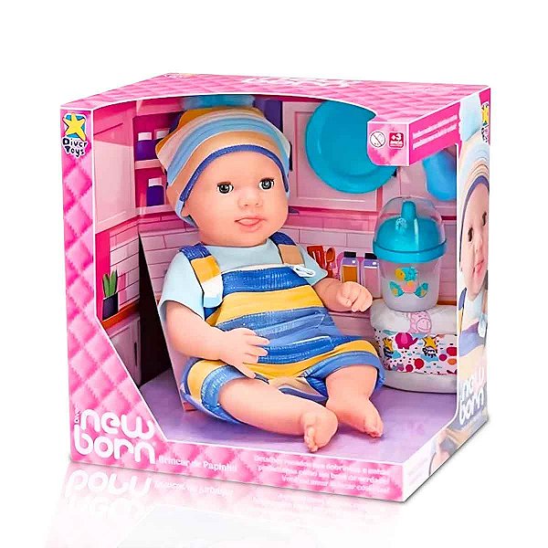 Boneca Diver Reborn Menino Brincar De Papinha Divertoys