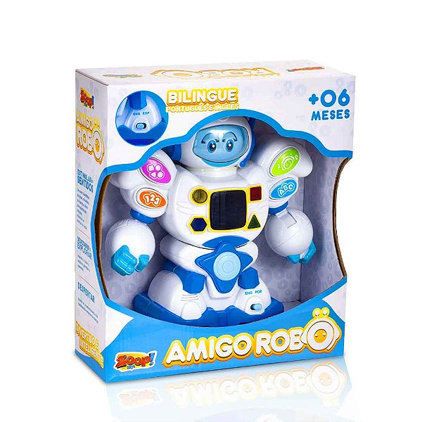 Amigo Robô Bilingue Brinquedo Ensina Inglês - Zoop Toys