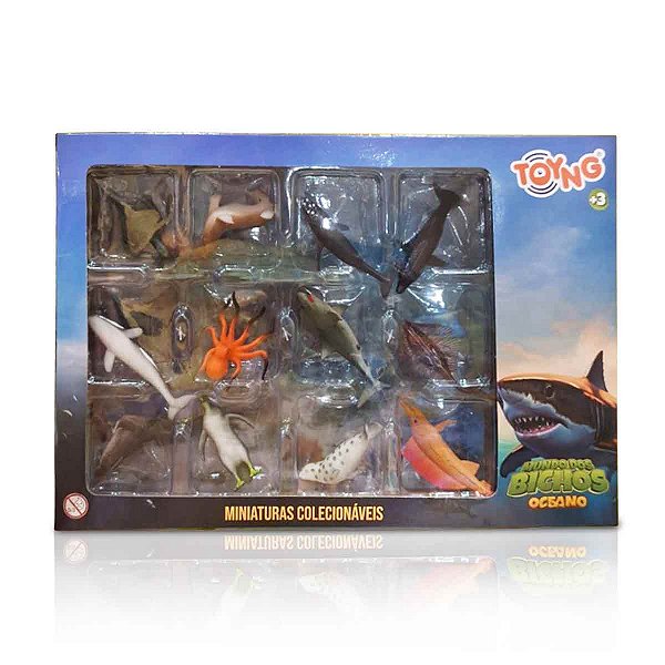 Kit Animais Miniatura - 4 Sortidos na Caixa (8 Peças)