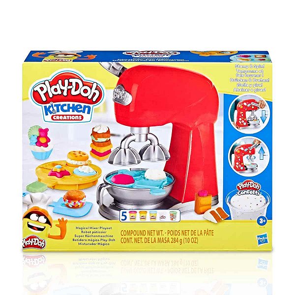 Play-doh Batedeira Misturador Mágico Com 5 Potes De Massinha
