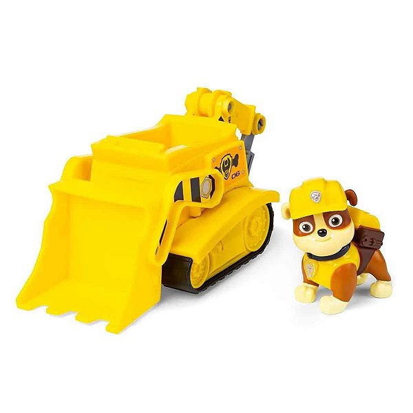 Carrinho Patrulha Canina Boneco Rubble Bulldozer Sunny