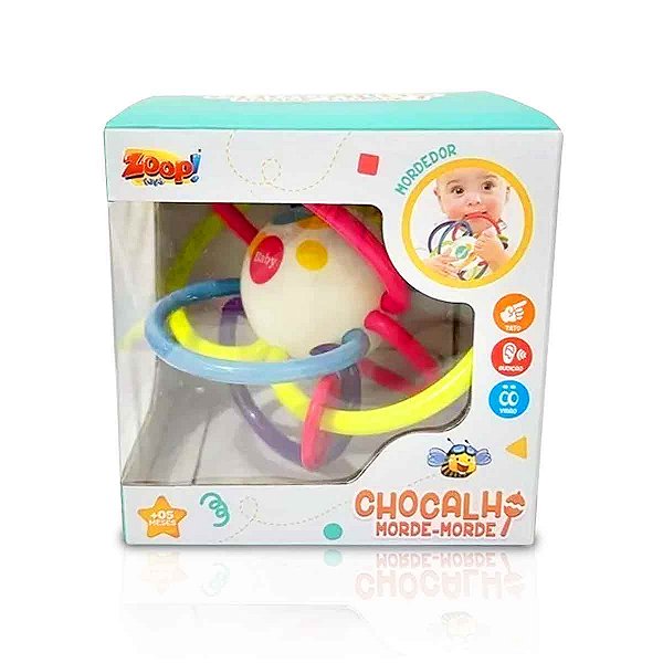 Chocalho Sonoro Morde-Morde Colorido Zoop Toys