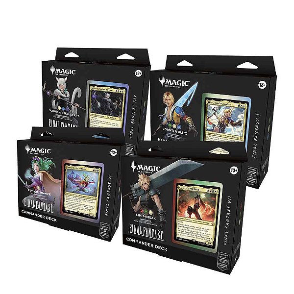 Commander Deck - 4 Decks - Final Fantasy - Inglês Pré-venda