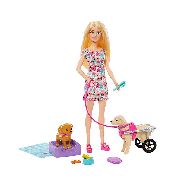 Barbie aninais de estimação com acessórios - Mattel